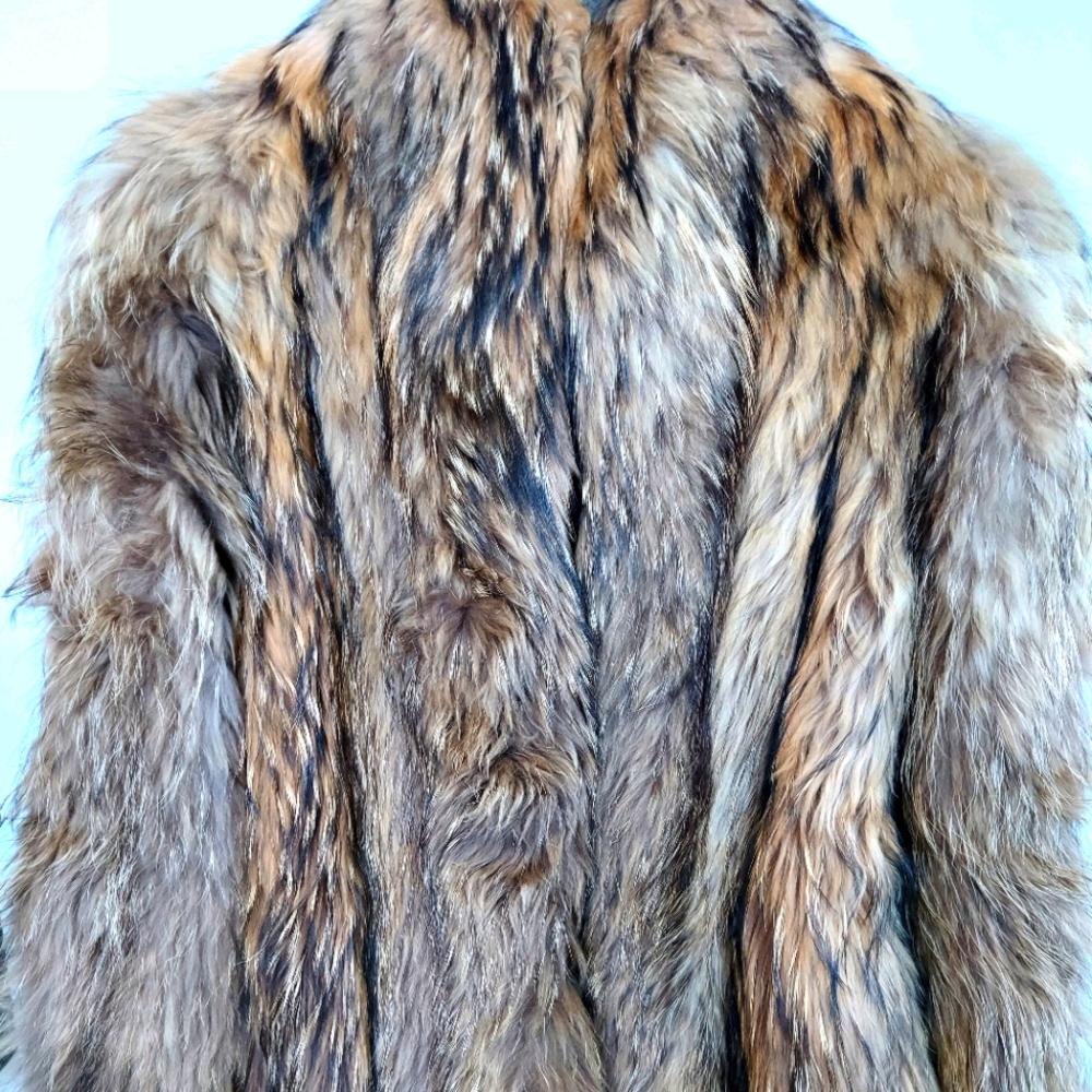Beaver fur long coat